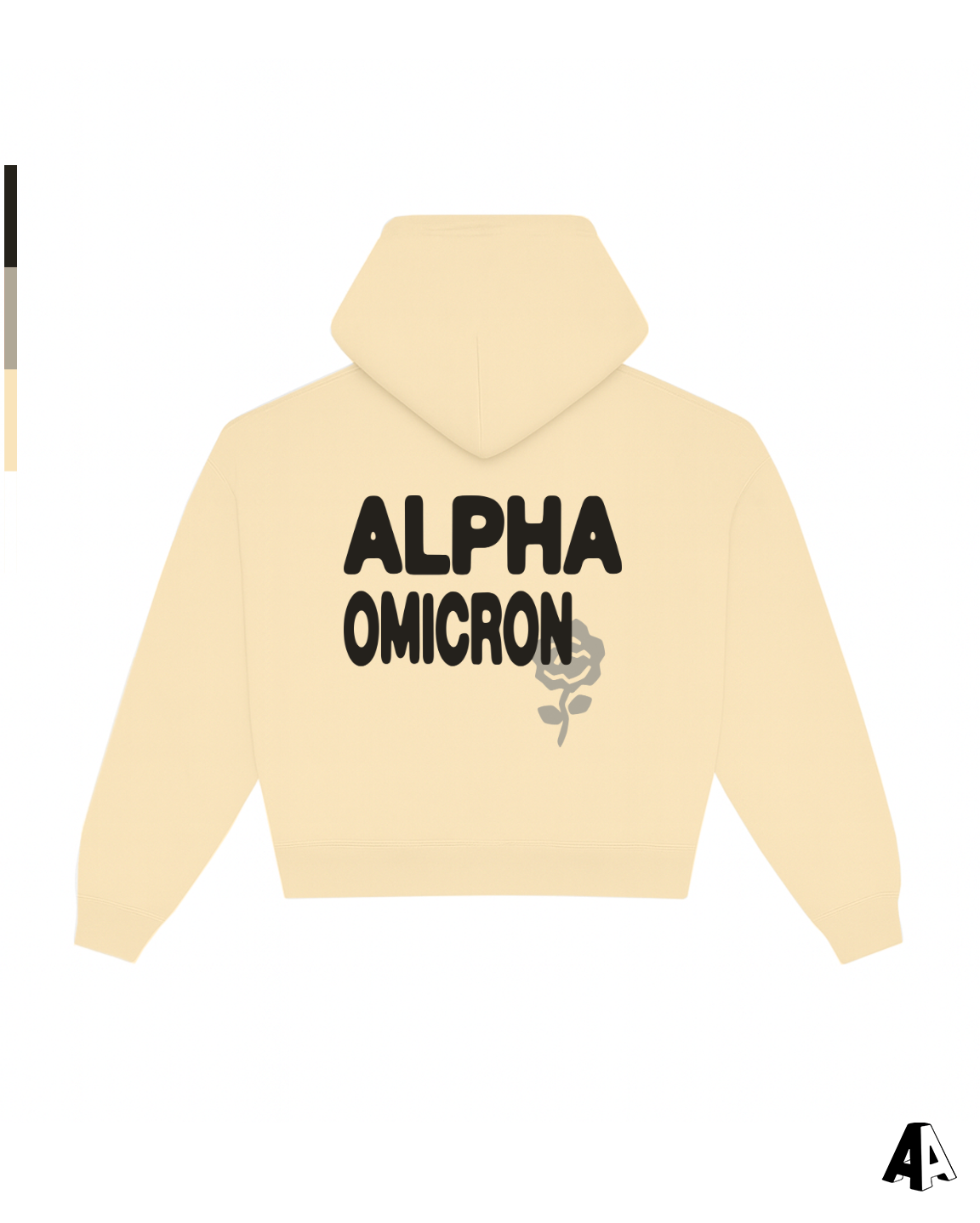 Alpha Omicron Pi Free Spirit Light Yellow Hoodie by Alpha Apparel Co. – back view