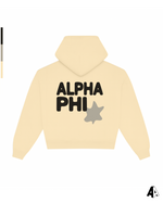 Alpha Phi Free Spirit Light Yellow Hoodie by Alpha Apparel Co. – back view