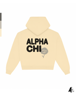Alpha Chi Omega Free Spirit Light Yellow Hoodie by Alpha Apparel Co. – back view