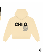 Chi Omega Free Spirit Light Yellow Hoodie by Alpha Apparel Co. – back view