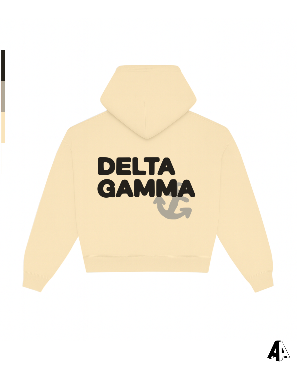 Delta Gamma Free Spirit Light Yellow Hoodie by Alpha Apparel Co. – back view