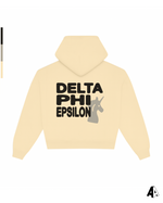 Delta Phi Epsilon Free Spirit Light Yellow Hoodie by Alpha Apparel Co. – back view