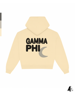 Gamma Phi Beta Free Spirit Light Yellow Hoodie by Alpha Apparel Co. – back view