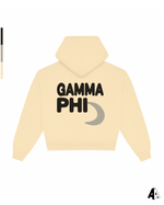 Gamma Phi Beta Free Spirit Light Yellow Hoodie by Alpha Apparel Co. – back view