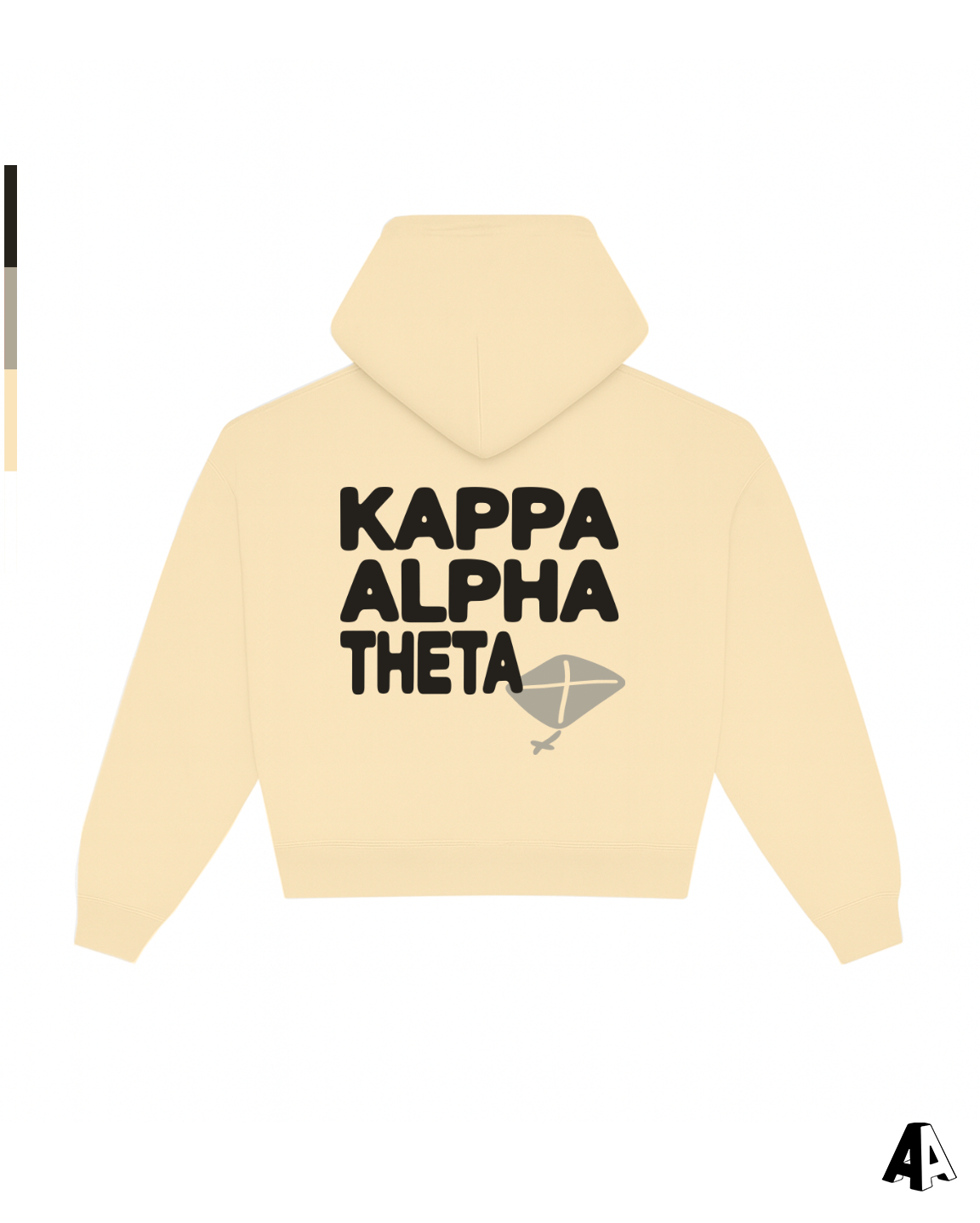 Kappa Alpha Theta Free Spirit Light Yellow Hoodie by Alpha Apparel Co. – back view