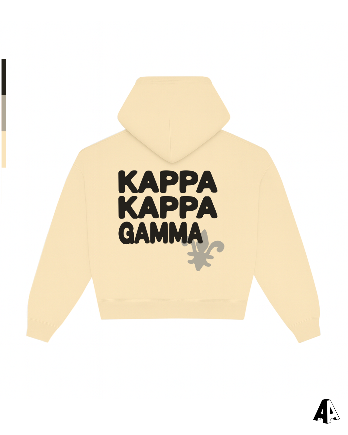 Kappa Kappa Gamma Free Spirit Light Yellow Hoodie by Alpha Apparel Co. – back view