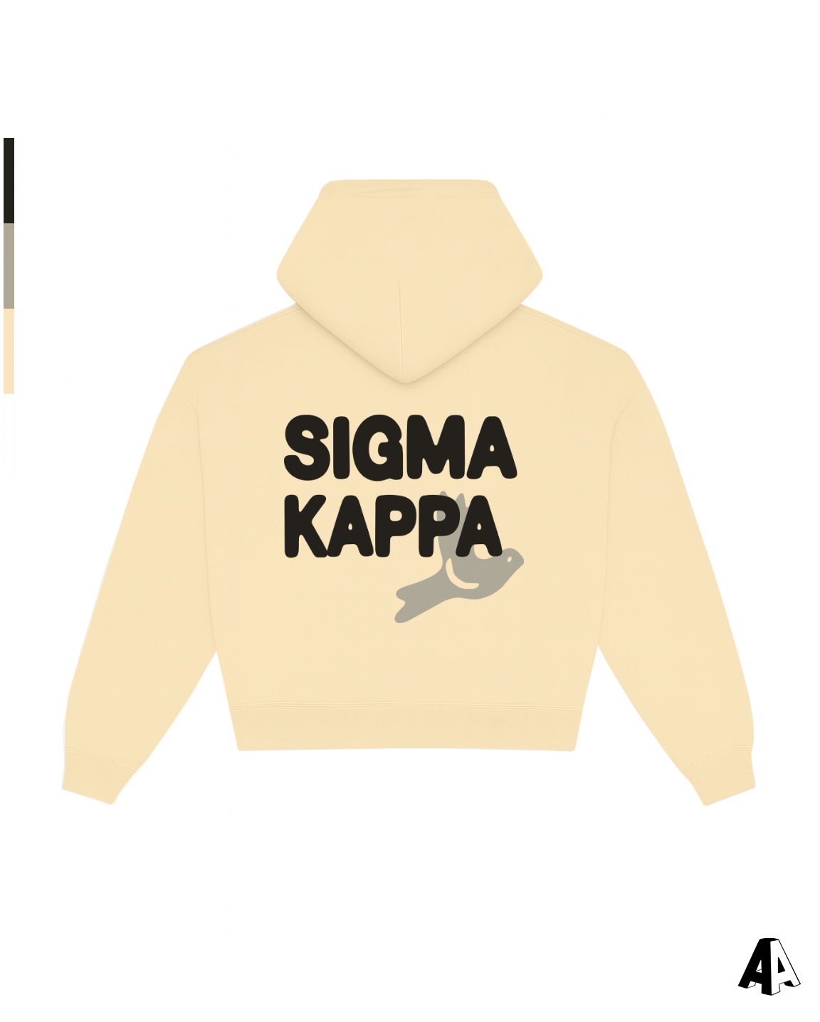 Sigma Kappa Free Spirit Light Yellow Hoodie by Alpha Apparel Co. – back view