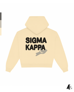Sigma Kappa Free Spirit Light Yellow Hoodie by Alpha Apparel Co. – back view