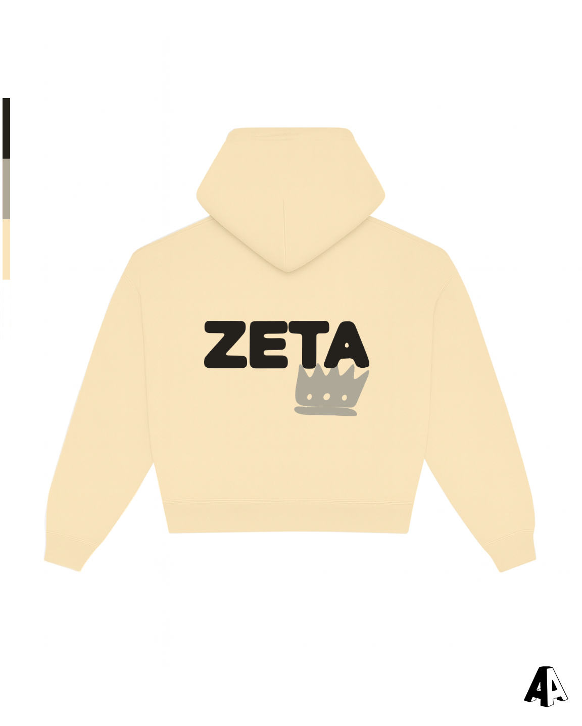 Zeta Tau Alpha Free Spirit Light Yellow Hoodie by Alpha Apparel Co. – back view