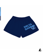 Delta Gamma Free Spirit Navy Shorts by Alpha Apparel Co. – front view