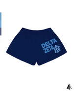 Delta Zeta Free Spirit Navy Shorts by Alpha Apparel Co. – front view
