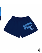 Gamma Phi Beta Free Spirit Navy Shorts by Alpha Apparel Co. – front view