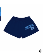 Zeta Tau Alpha Free Spirit Navy Shorts by Alpha Apparel Co. – front view