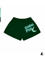 Gamma Phi Beta Free Spirit Forest Green Shorts by Alpha Apparel Co. – front view