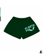 Pi Beta Phi Free Spirit Forest Green Shorts by Alpha Apparel Co. – front view