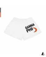 Gamma Phi Beta Free Spirit White Shorts by Alpha Apparel Co. – front view