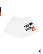 Kappa Delta Free Spirit White Shorts by Alpha Apparel Co. – front view