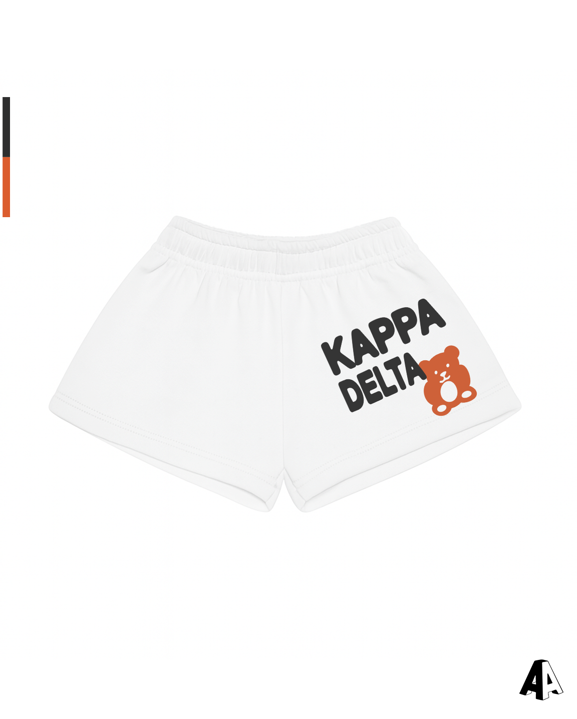 Kappa Delta Free Spirit White Shorts by Alpha Apparel Co. – front view