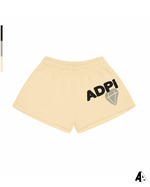 Alpha Delta Pi Free Spirit Light Yellow Shorts by Alpha Apparel Co. – front view