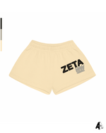 Zeta Tau Alpha Free Spirit Light Yellow Shorts by Alpha Apparel Co. – front view