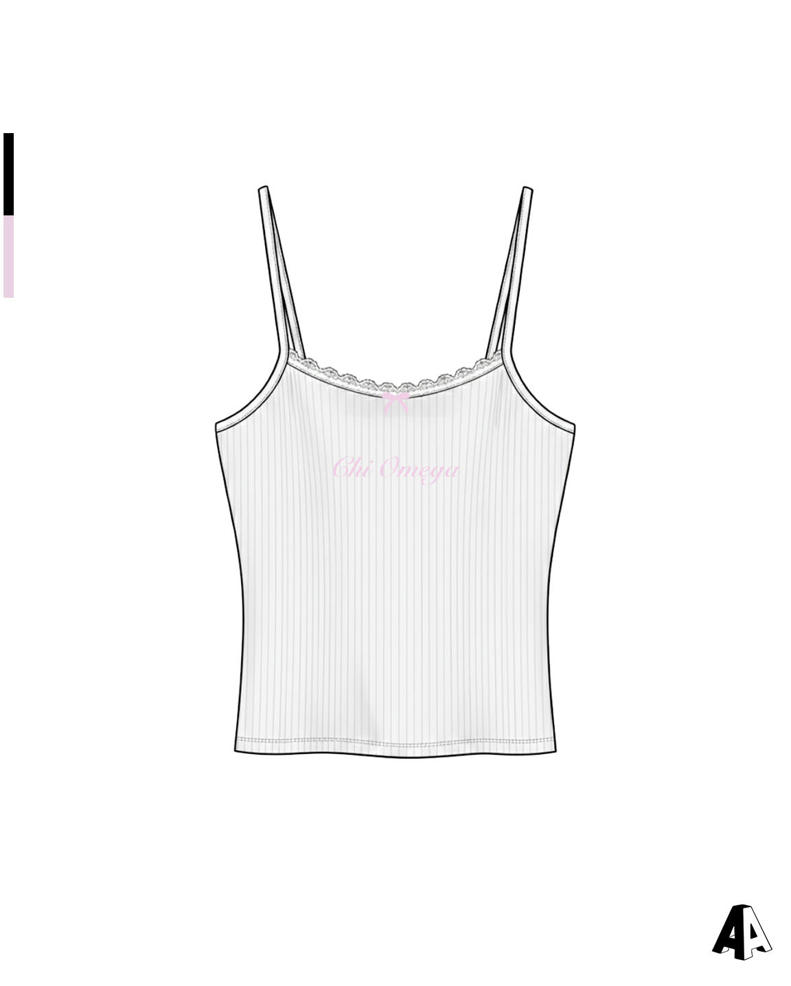 Pointelle Tank Chi Omega University of Massachusetts Amherst