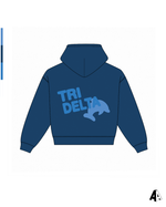 Dolphin Zip Up Hoodie Delta Delta Delta Vanderbilt University