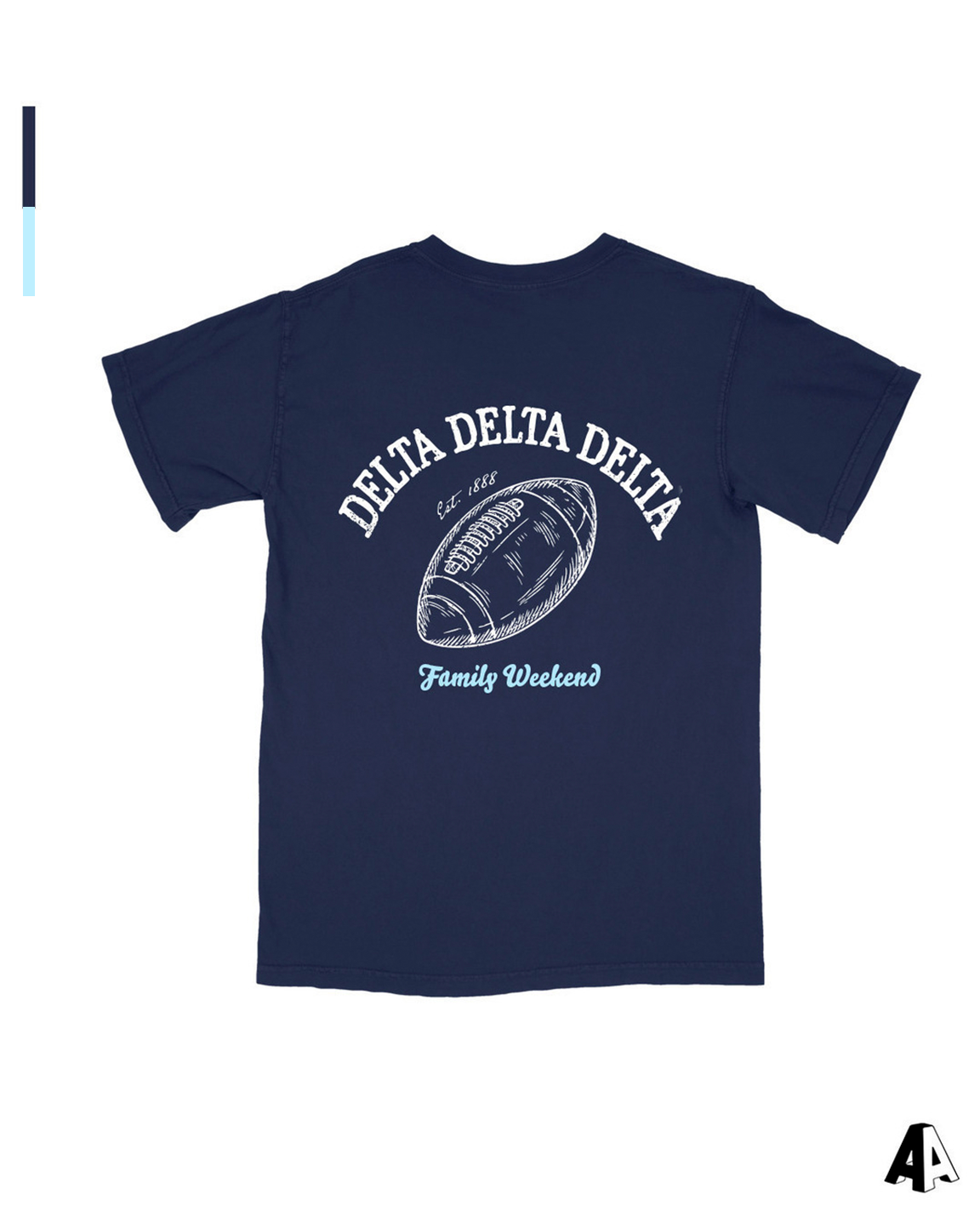 Family Weekend Navy Tee Delta Delta Delta University of Washington Seattle