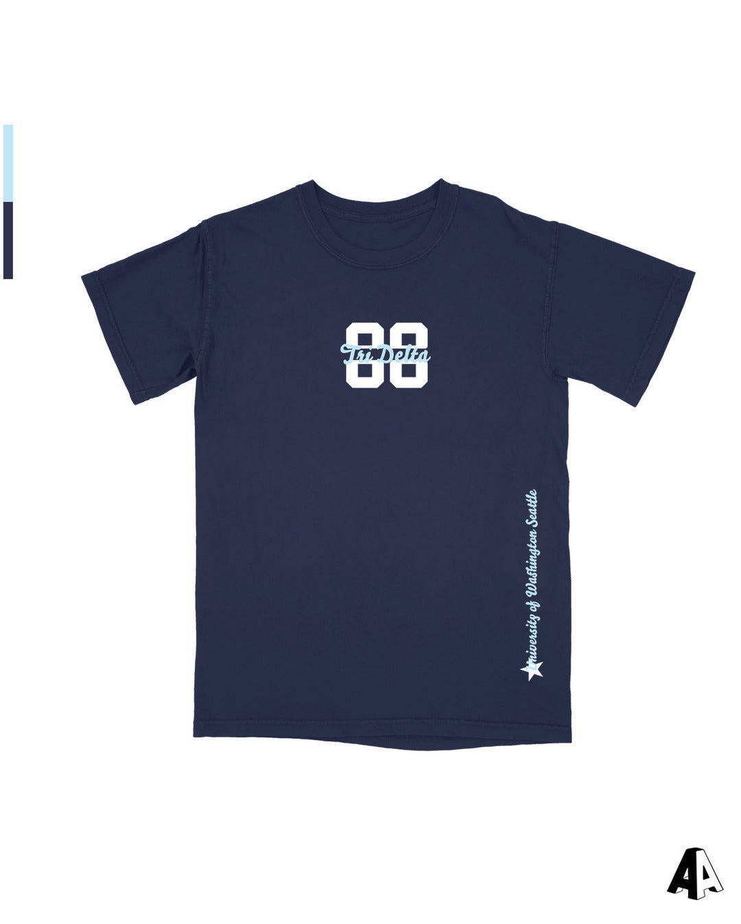 Family Weekend Navy Tee Delta Delta Delta University of Washington Seattle