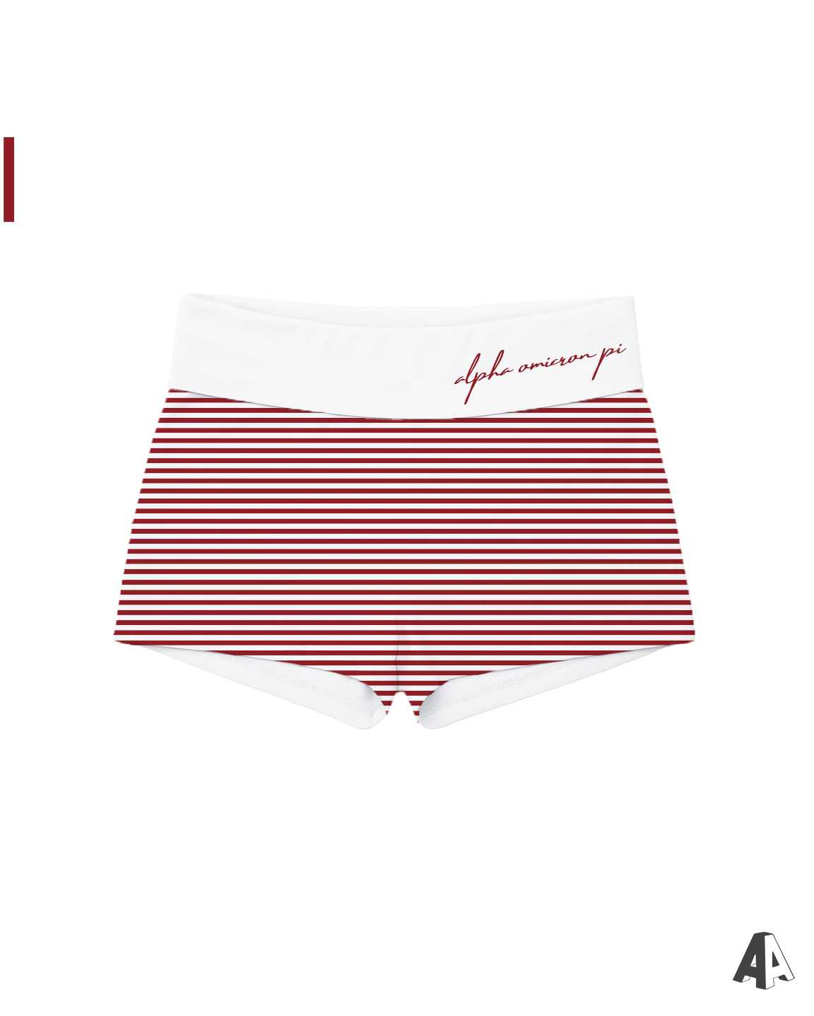 Striped Foldover Shorts Alpha Omicron Pi Miami University (Ohio)