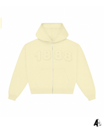 Distressed Appliqué Zip Up Delta Delta Delta University of Miami