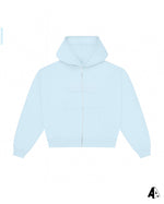 Distressed Zip Up Hoodie Alpha Delta Pi University of Kansas