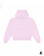 Distressed Zip Up Hoodie Kappa Delta University of Illinois at Urbana Champaign