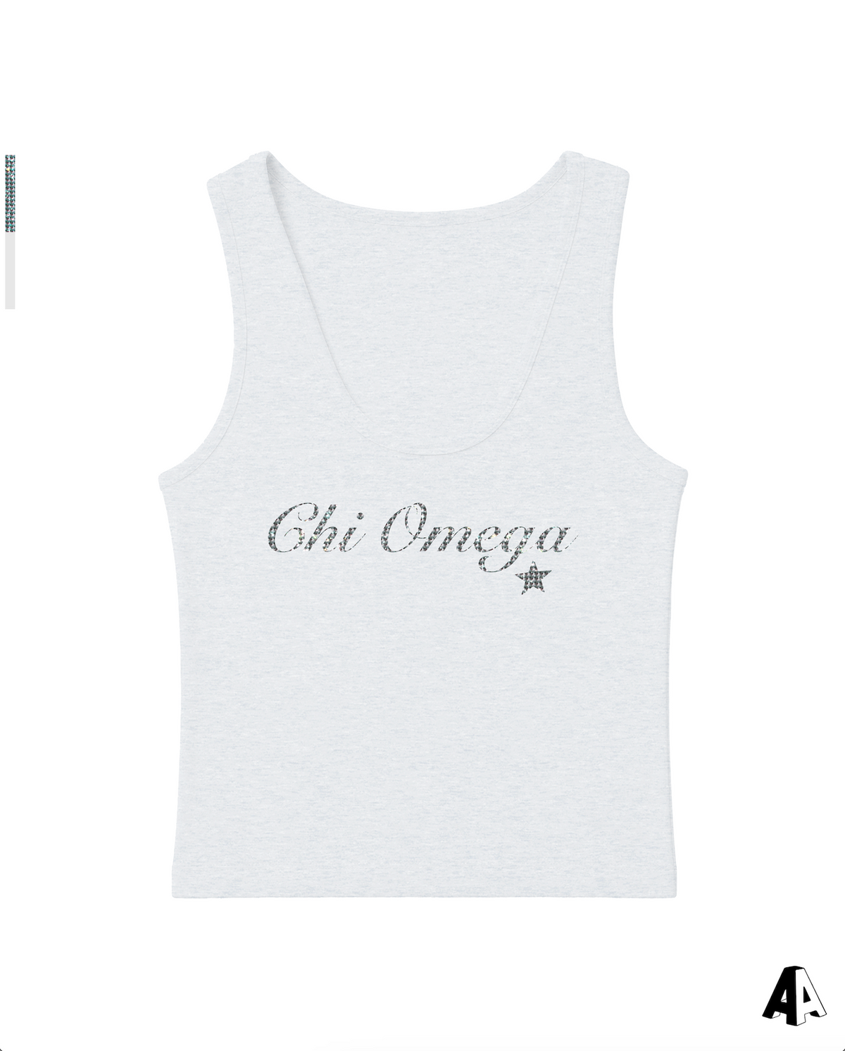 Bedazzled Tank Top Chi Omega University of Massachusetts Amherst