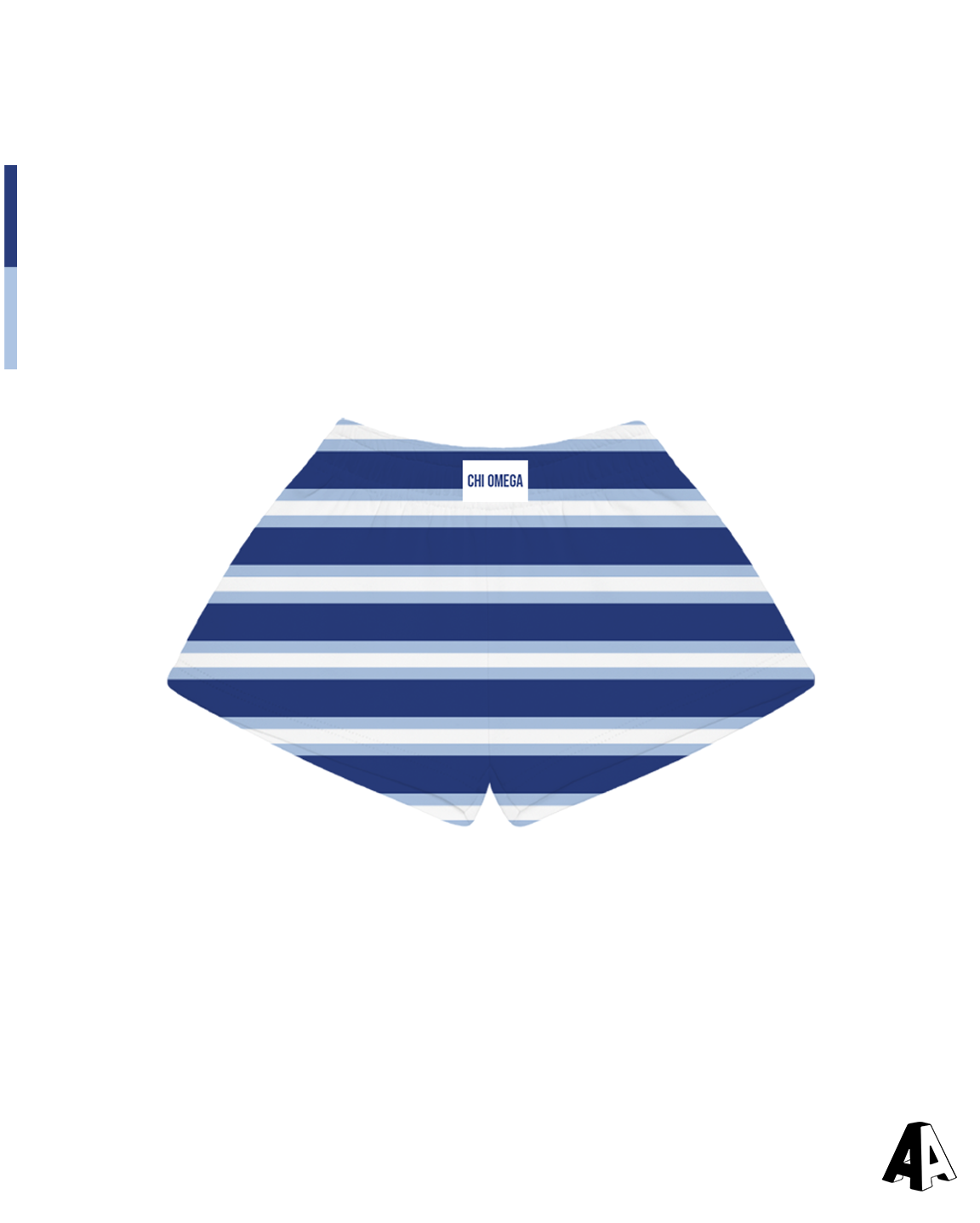 Stripe Shorts Chi Omega Sacred Heart University