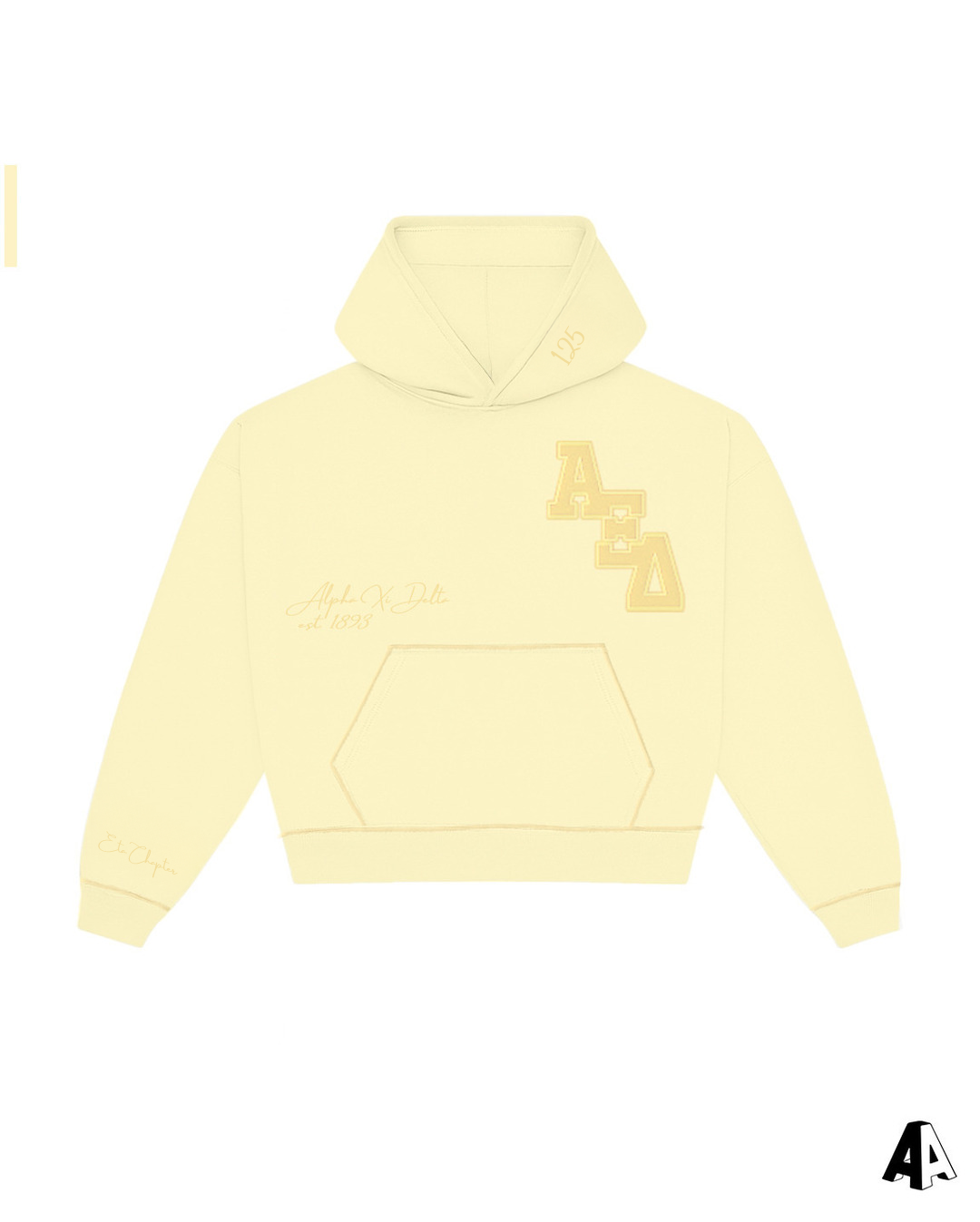 Distressed Hoodie Alpha Xi Delta Syracuse University