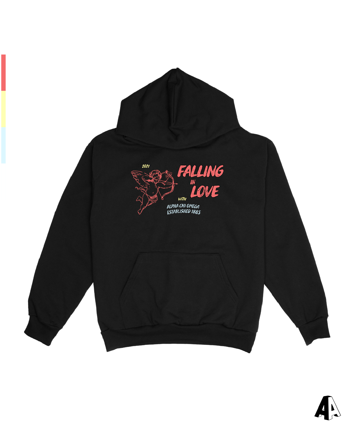 Falling in Love Hoodie Black