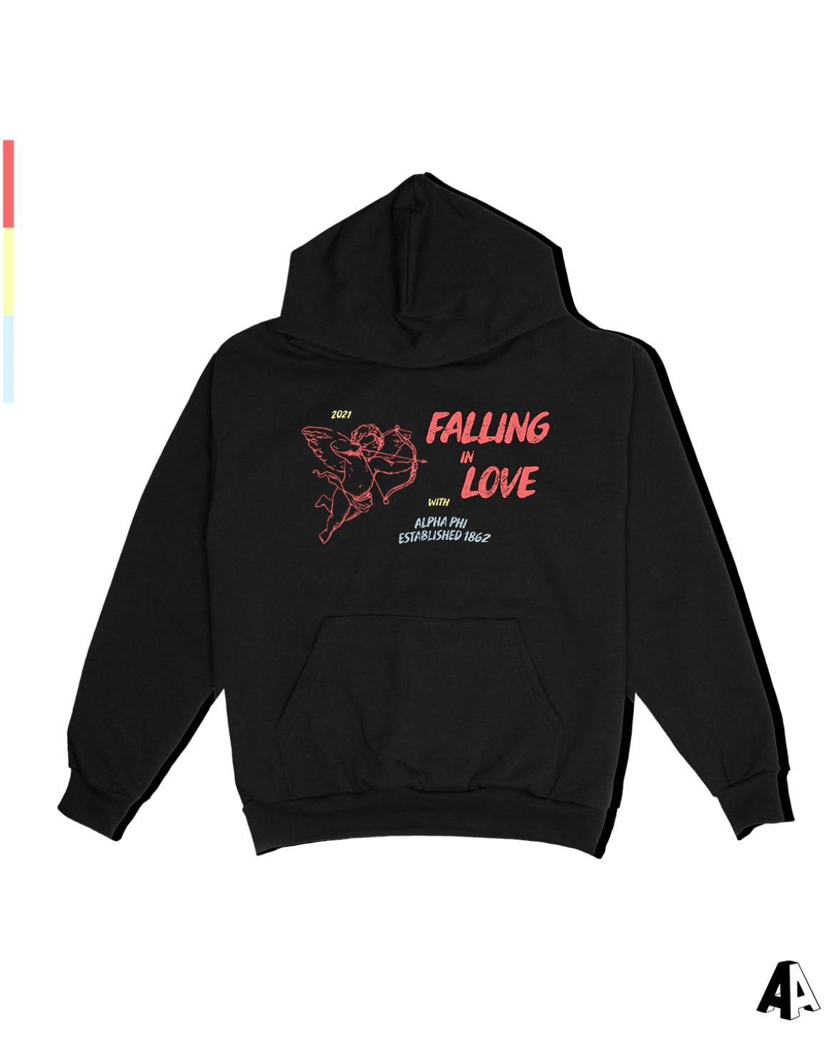 Falling in Love Hoodie Black